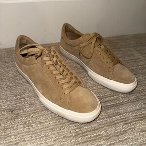 VINCE Men’s Fulton Suede Sand Trail Perforated Sneakers Size 10.5